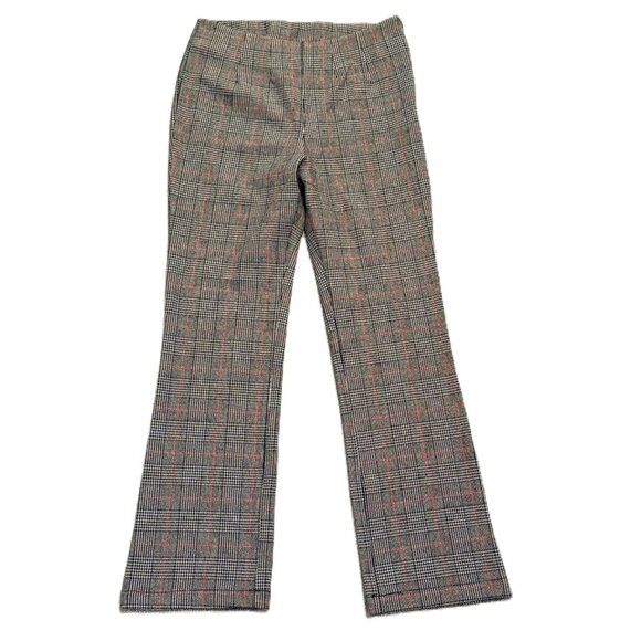 Free People Plaid Pants 0 Y2K Styling 90s Career Office Work Stretch Side Zip - Picture 1 of 8